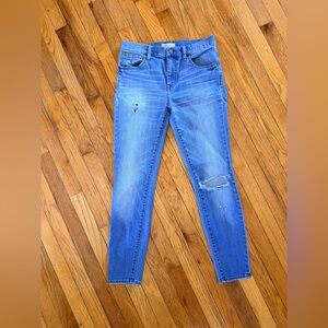 Madewell Light Blue Distressed Skinny Jeans